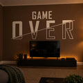 Game Over Wall Decal, Gamer Room Wall Art, Console Setup Decor, Vinyl Wall Sign