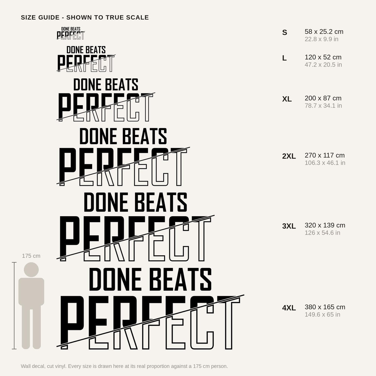 Done Beats Perfect Wall Decal, Motivational Wall Art for Office, Entrepreneur Office Sign, Startup Vinyl Lettering