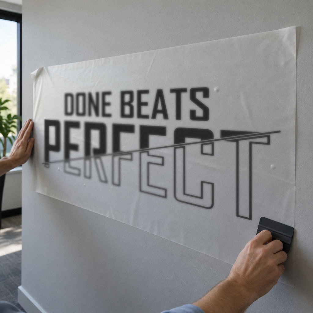 Done Beats Perfect Wall Decal, Motivational Wall Art for Office, Entrepreneur Office Sign, Startup Vinyl Lettering