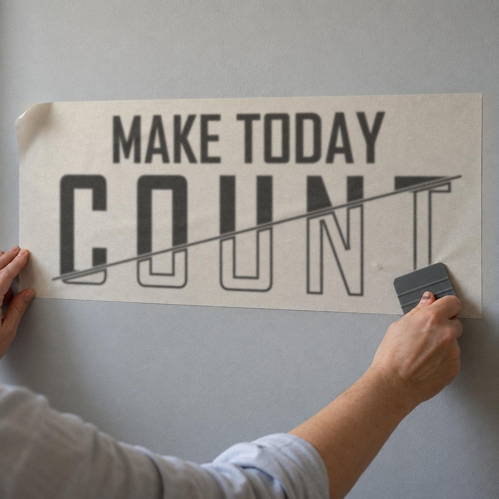 Make Today Count Wall Decal, Office Sign Vinyl Lettering, Motivational Wall Art, Home Office and Study Room Decor