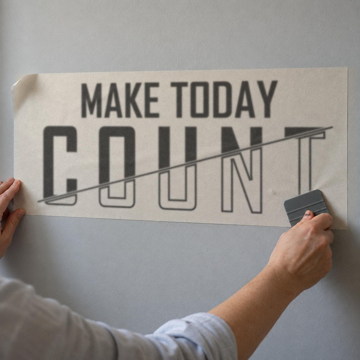 Make Today Count Wall Decal, Office Sign Vinyl Lettering, Motivational Wall Art, Home Office and Study Room Decor