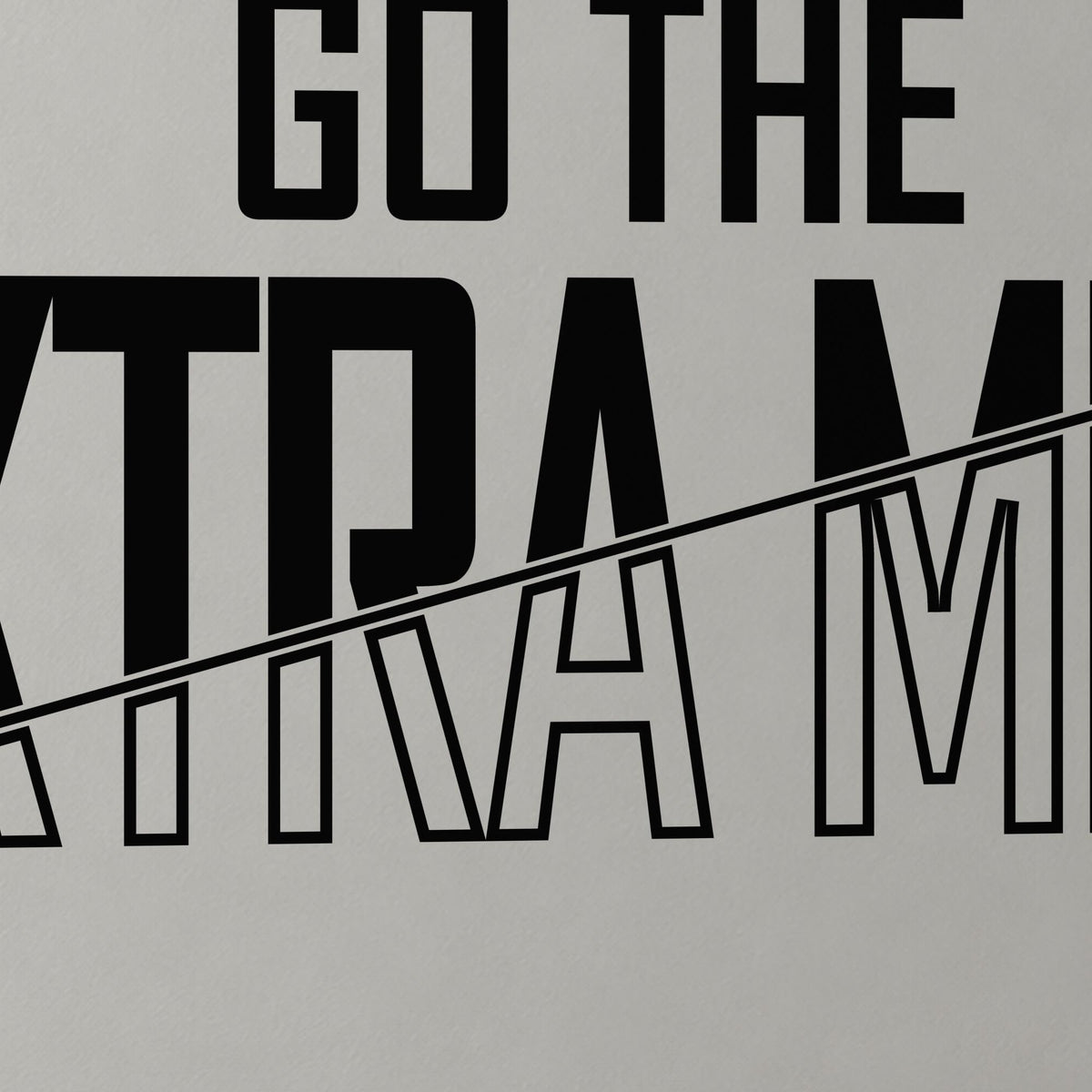 Go The Extra Mile Wall Decal, Motivational Gym Sign, Running and Fitness Wall Art, Athlete Gift Vinyl Lettering