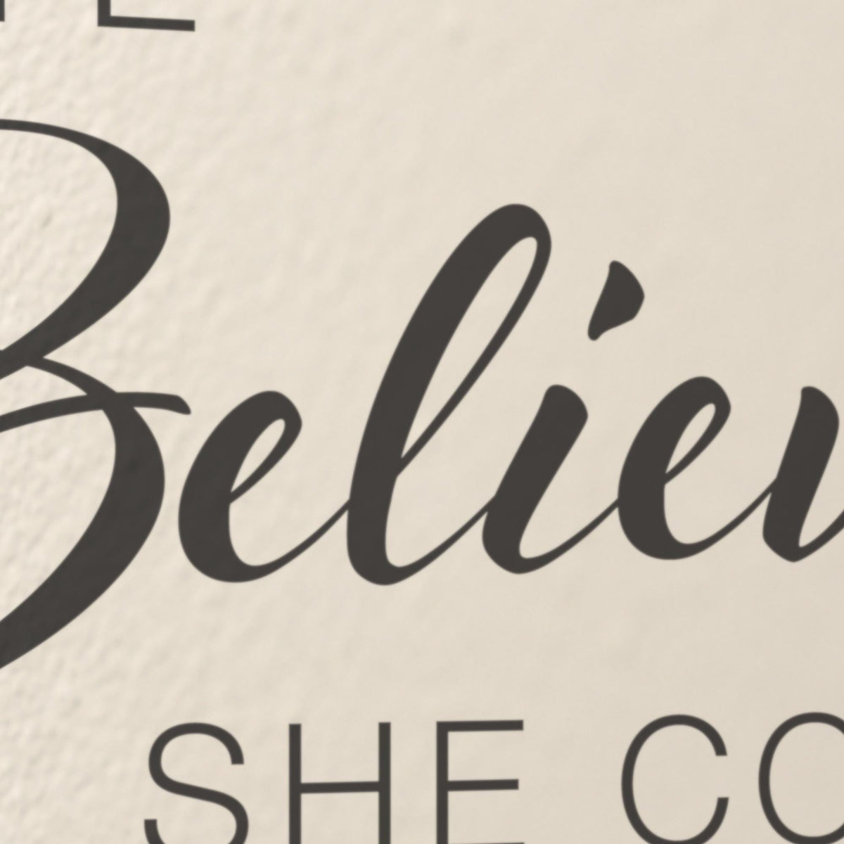 She Believed She Could So She Did Wall Decal, Girl Boss Office Sign, Women Empowerment Wall Art, Script Vinyl Quote