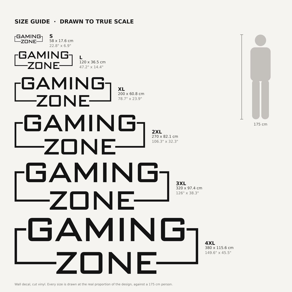 Battlestation Wall Decal Gaming Zone, Wide Gamer Room Banner, Vinyl Lettering, Esports Sign