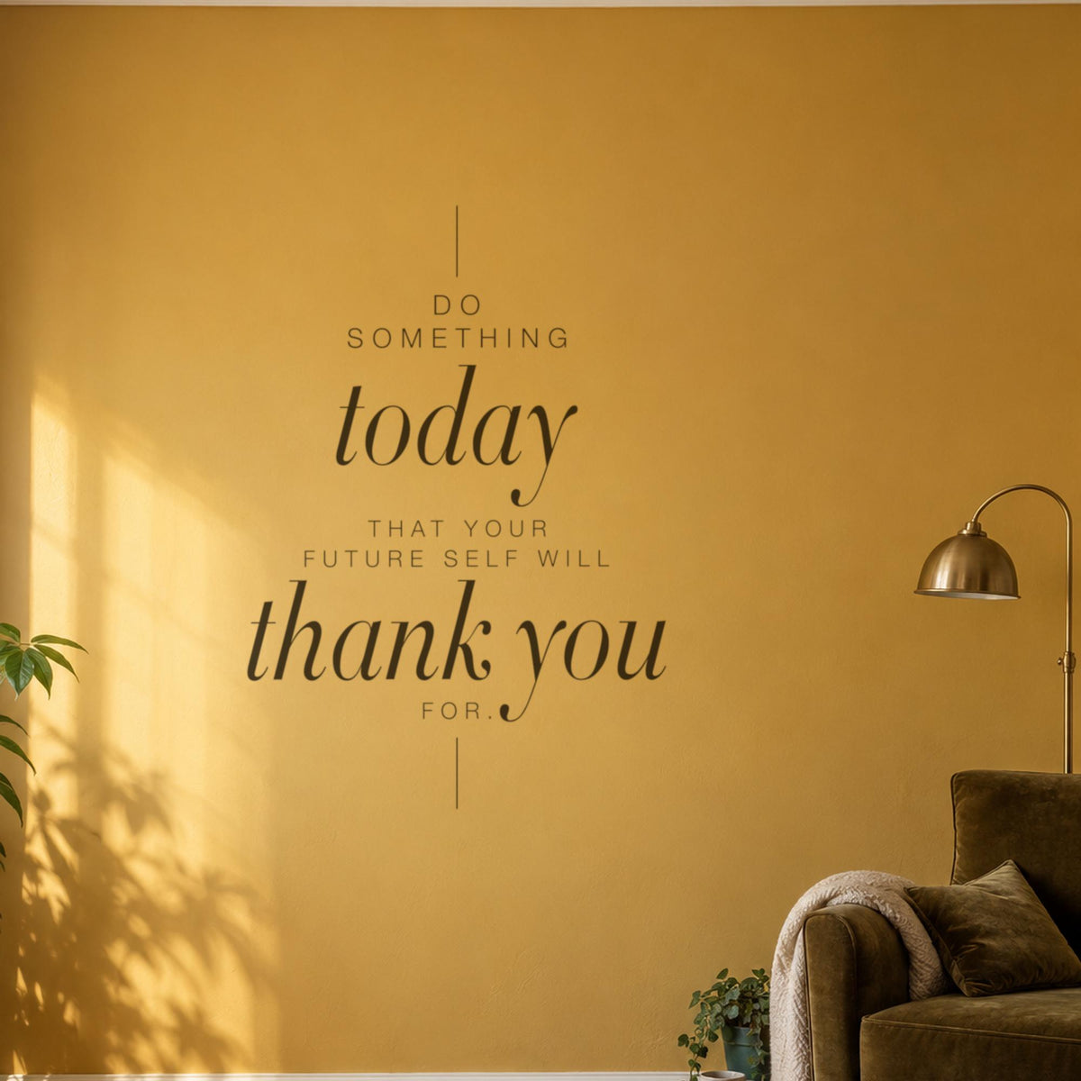 Do Something Today Wall Decal, Tall Inspirational Quote, Hallway Decor, Vinyl Script