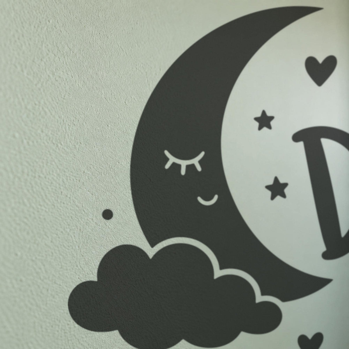Dream Big Little One Wall Decal, Nursery Moon and Stars Wall Art, Kids Room Vinyl Sticker
