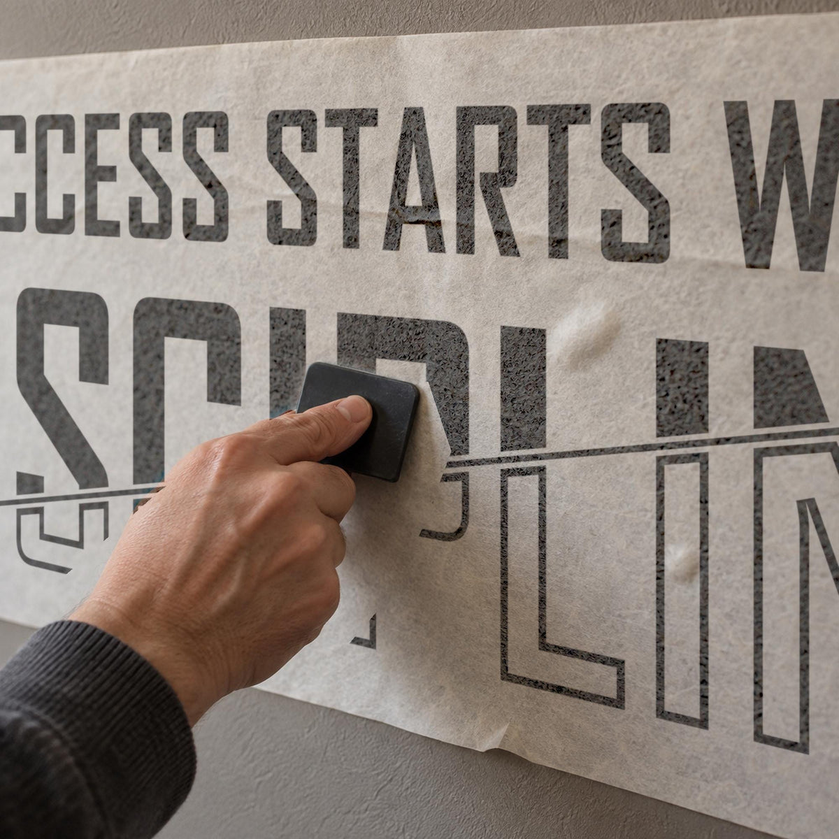 Success Starts With Discipline Wall Decal, Home Gym Wall Art, Large Vinyl Lettering