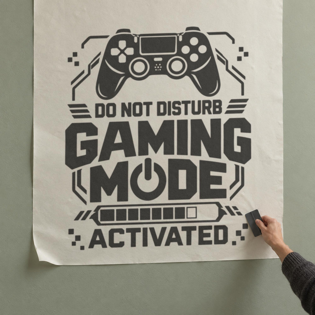 Gaming Mode Activated Wall Decal, Do Not Disturb Gamer Sign, Game Room Vinyl Wall Art