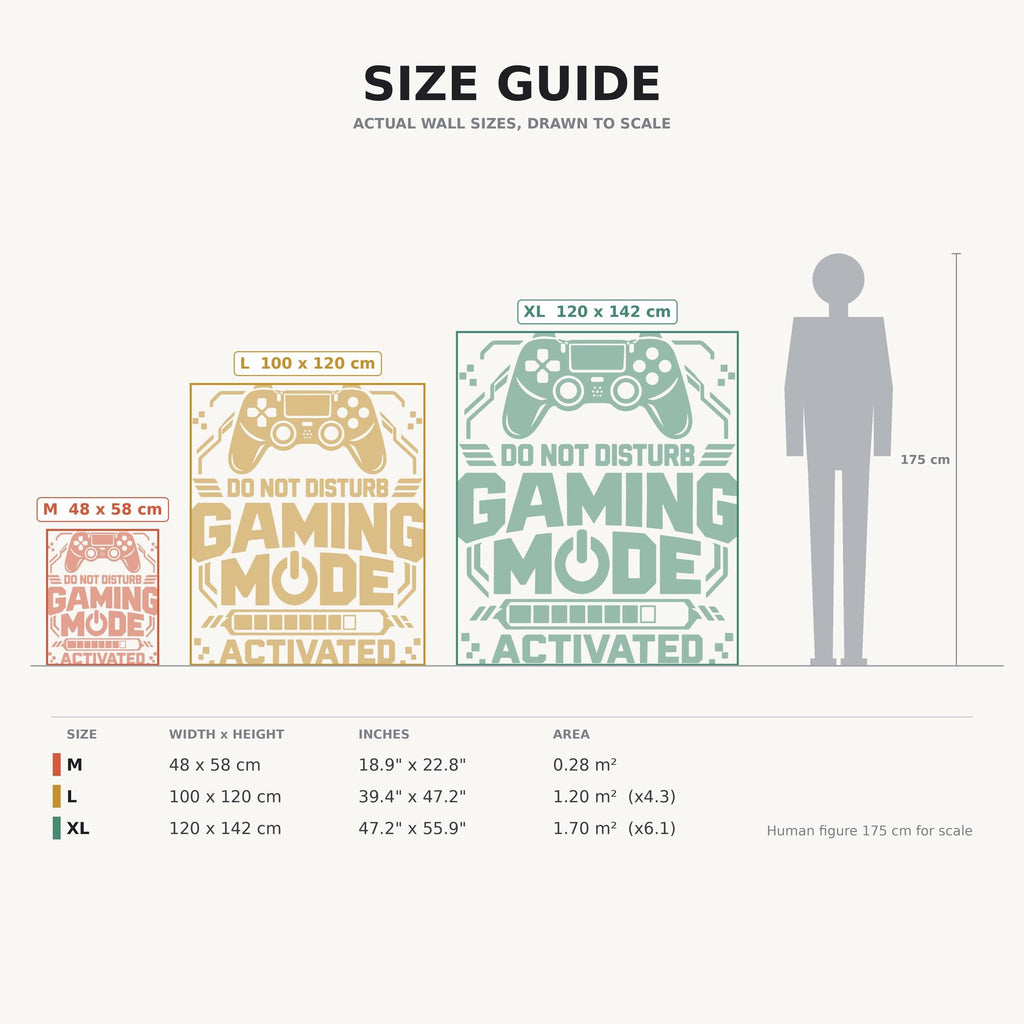 Gaming Mode Activated Wall Decal, Do Not Disturb Gamer Sign, Game Room Vinyl Wall Art
