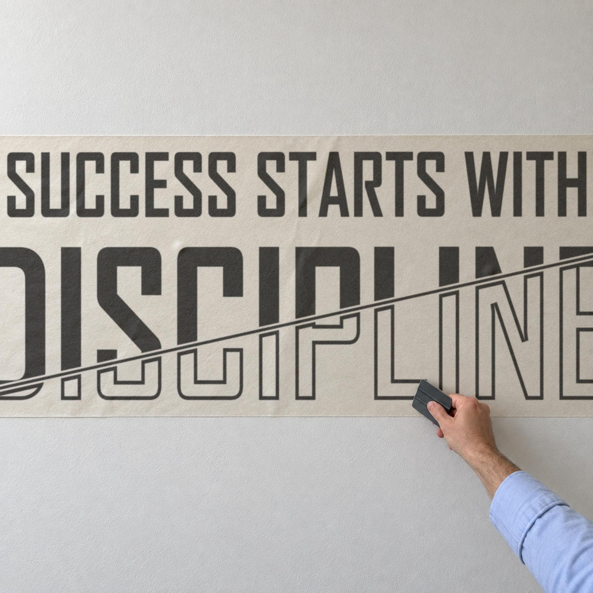 Success Starts With Discipline Decal, Office Wall Quote, Motivational Vinyl Sign