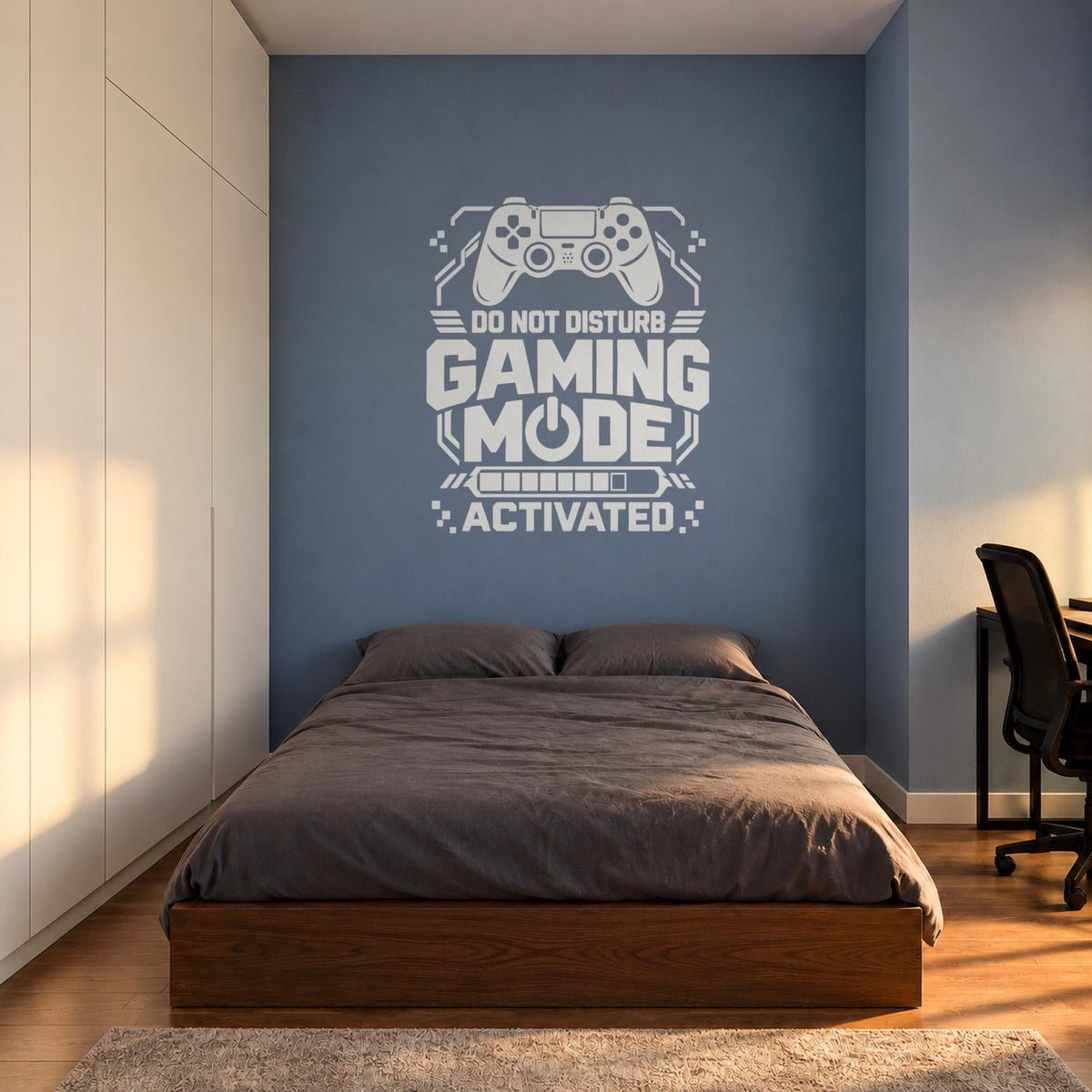 Gaming Mode Activated Wall Decal, Do Not Disturb Gamer Sign, Game Room Vinyl Wall Art