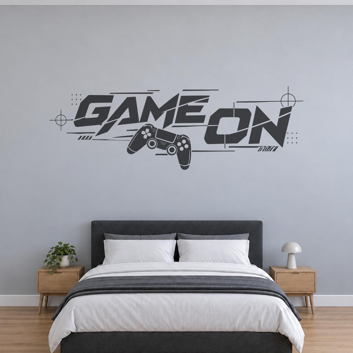 Game On Wall Decal, Gaming Room Controller Wall Art, Gamer Bedroom Vinyl Decor