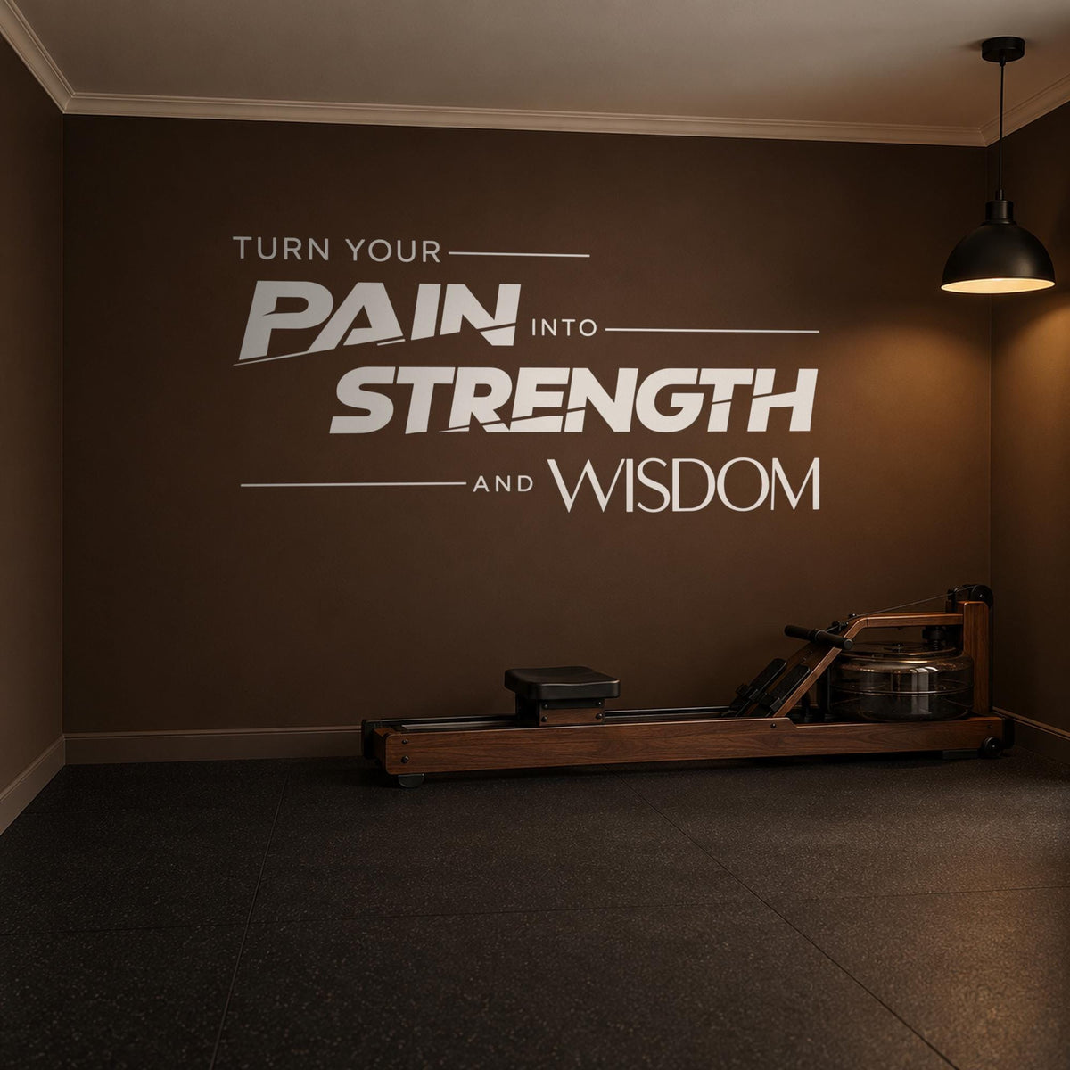 Turn Your Pain Into Strength And Wisdom Wall Decal, Gym Motivational Quote, Home Gym Vinyl Decor