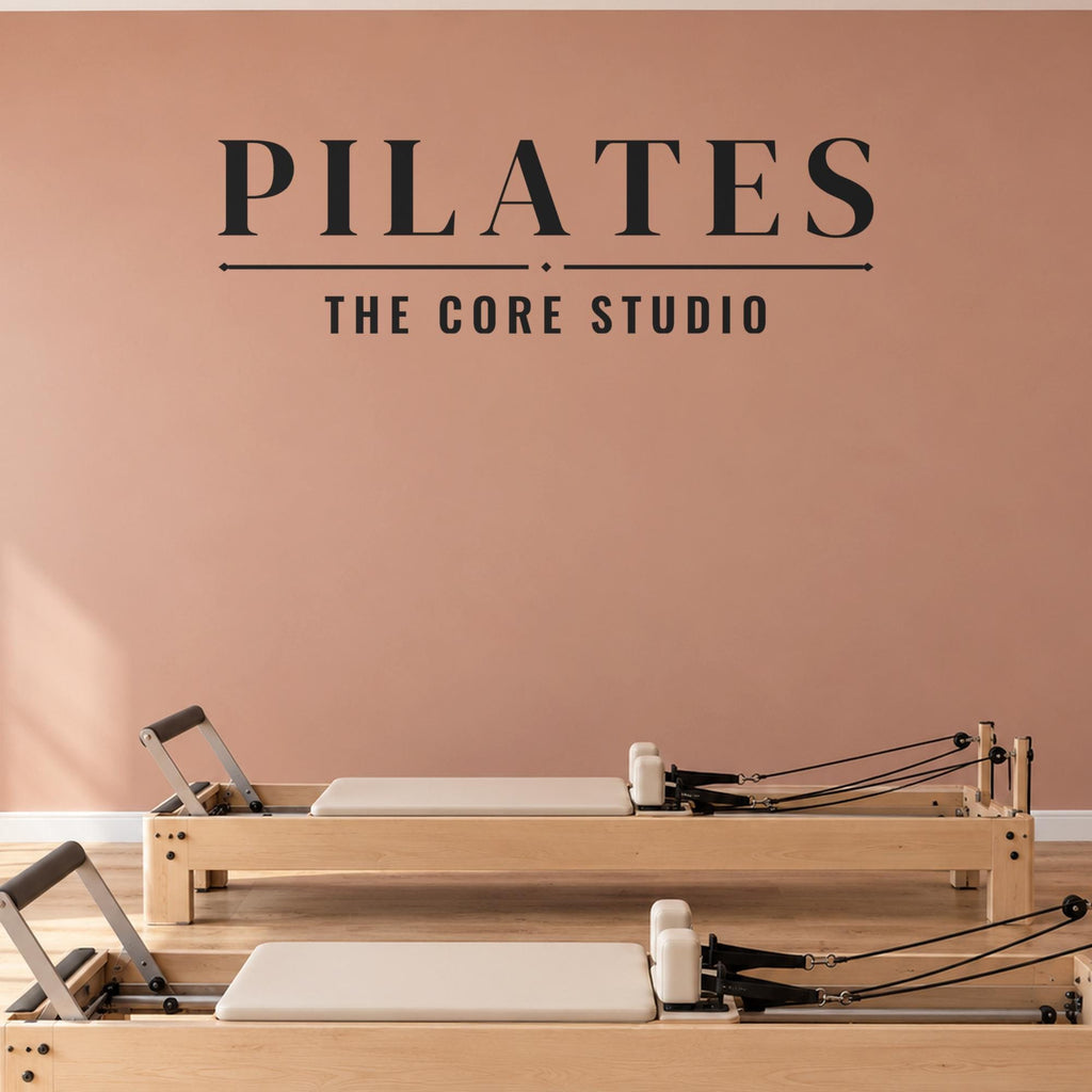 Pilates Studio Sign Wall Decal, Custom Studio Name Vinyl Lettering, Breathe Move Flow Wall Art, Reformer Studio Decor