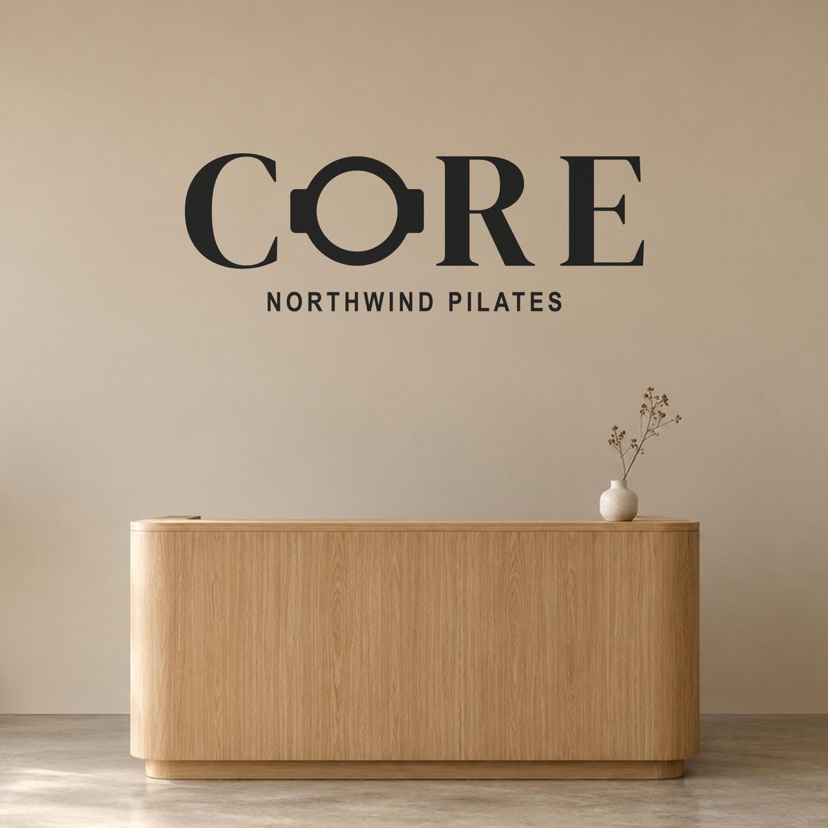 Core Pilates Wall Decal, Strong From The Inside Wall Art, Custom Studio Name Sign, Barre Workout Decor, Pilates Teacher Gift