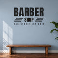 Barber Shop Sign Wall Decal, Custom Barbershop Wall Art with Shop Name, Barber Station Decor, Salon Business Sign, Vinyl Lettering