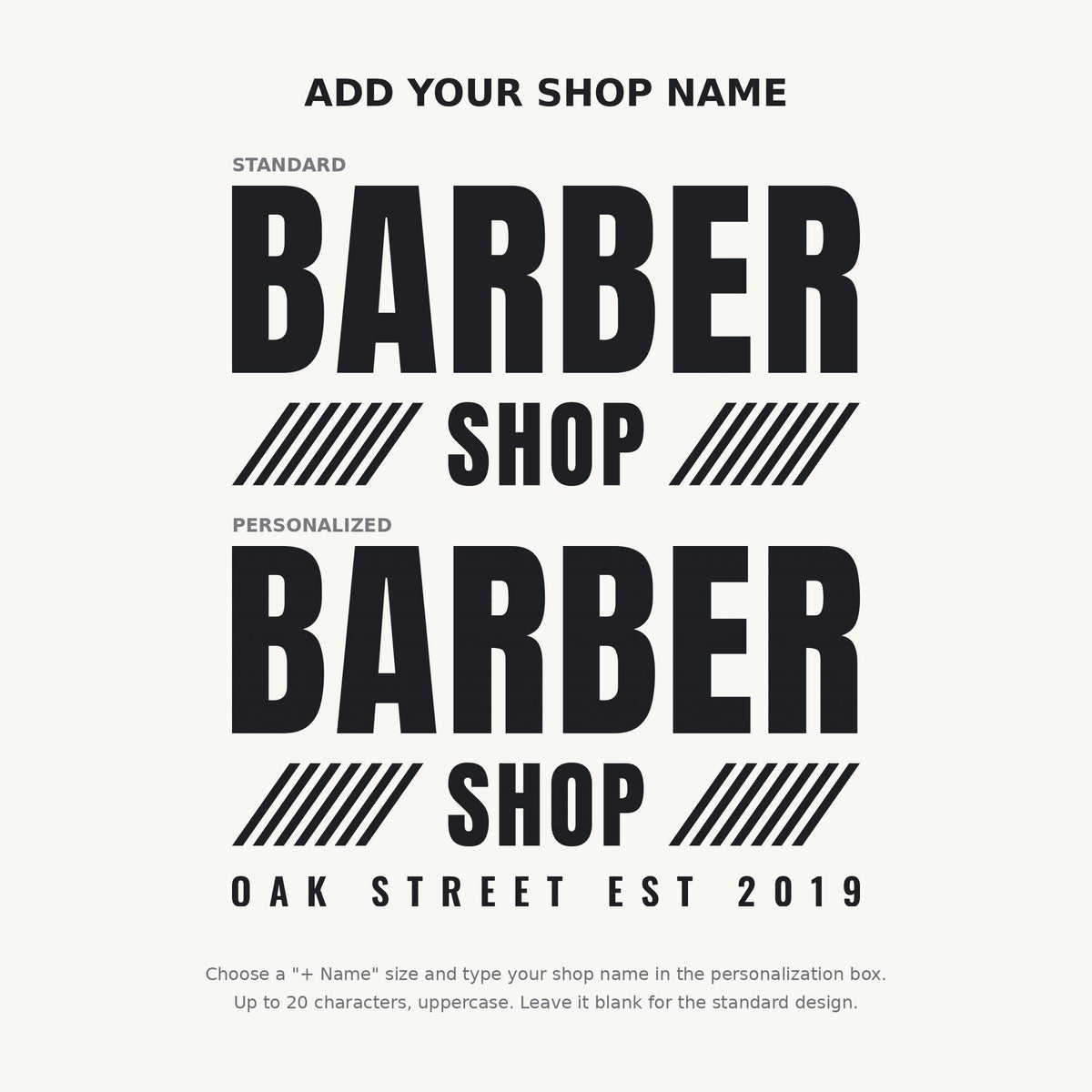 Barber Shop Sign Wall Decal, Custom Barbershop Wall Art with Shop Name, Barber Station Decor, Salon Business Sign, Vinyl Lettering