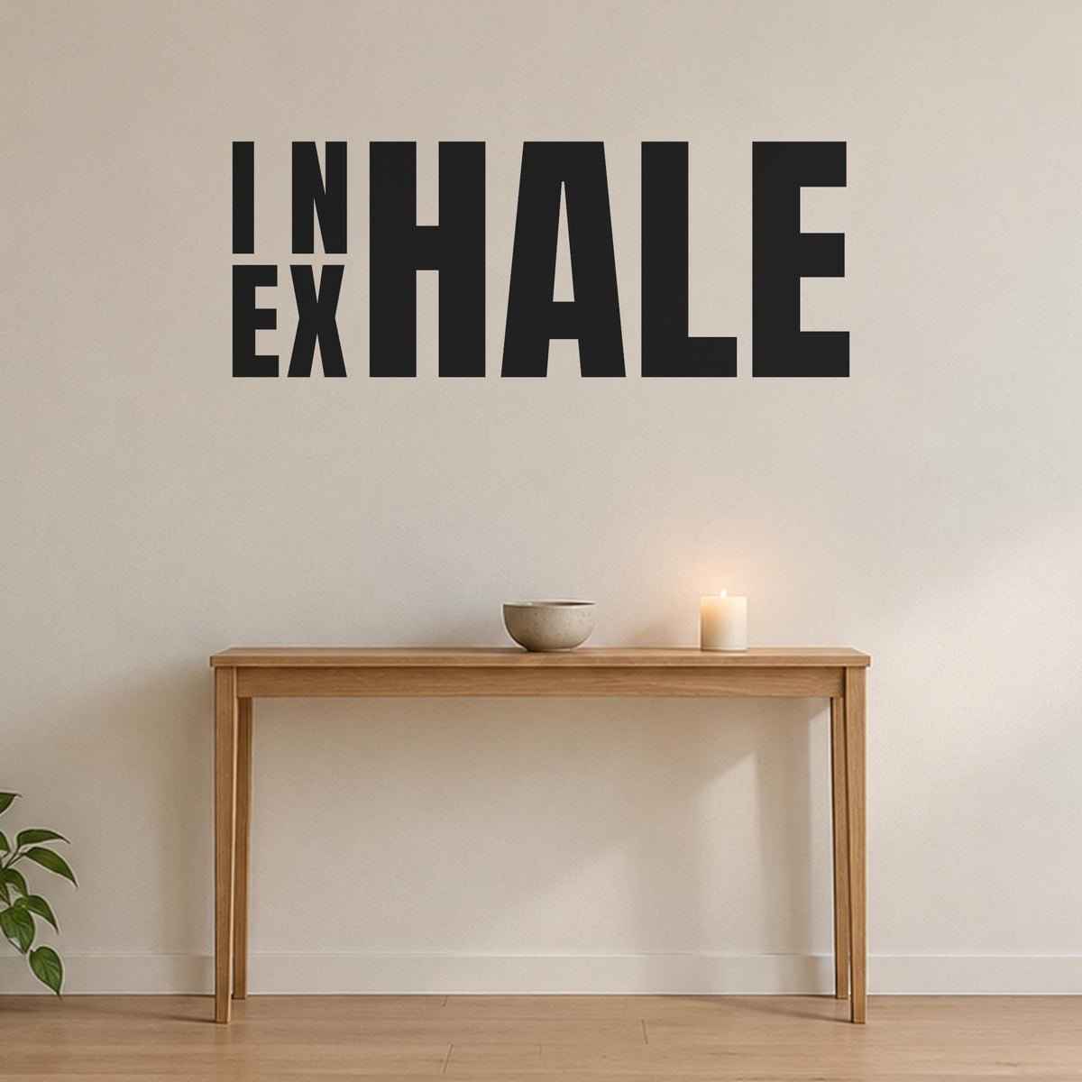 Inhale Exhale Wall Decal, Custom Yoga Studio Name Sign, Breathe Wall Art, Meditation Room Decor, Yoga Teacher Gift
