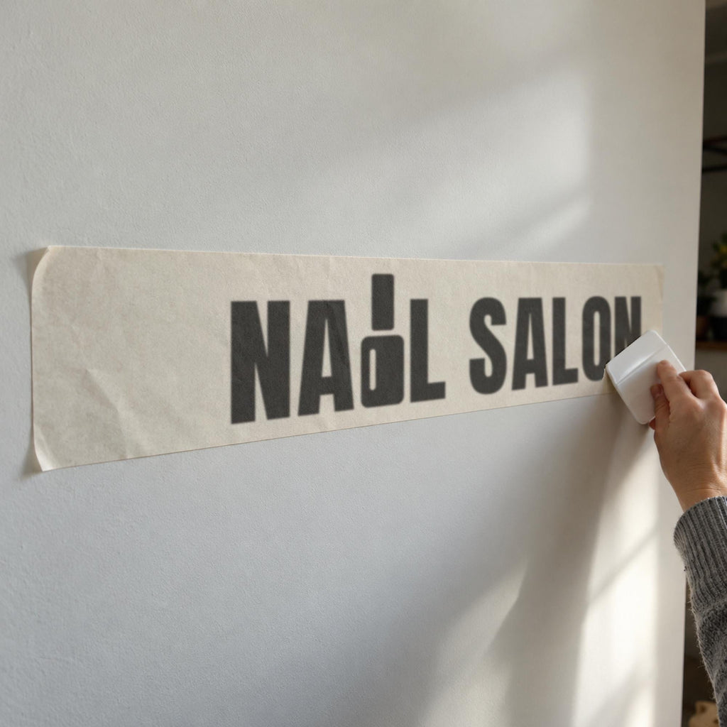 Nail Salon Sign Wall Decal, Custom Business Name Lettering, Nail Tech Studio Decor, Reception Wall Art, Beauty Suite Sign