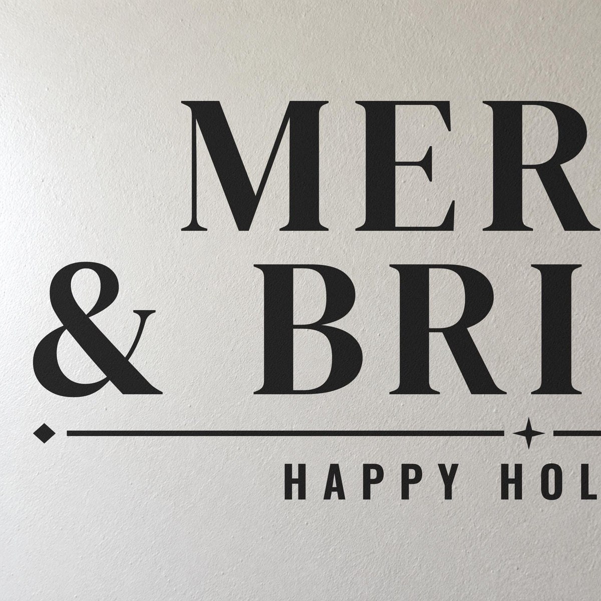 Merry and Bright Wall Decal, Christmas Wall Art, Custom Family Name Sign, Christmas Vinyl Lettering, Holiday Sign
