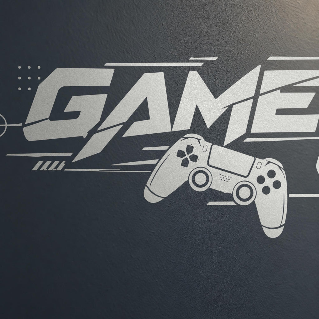 Game On Wall Decal, Gaming Room Controller Wall Art, Gamer Bedroom Vinyl Decor