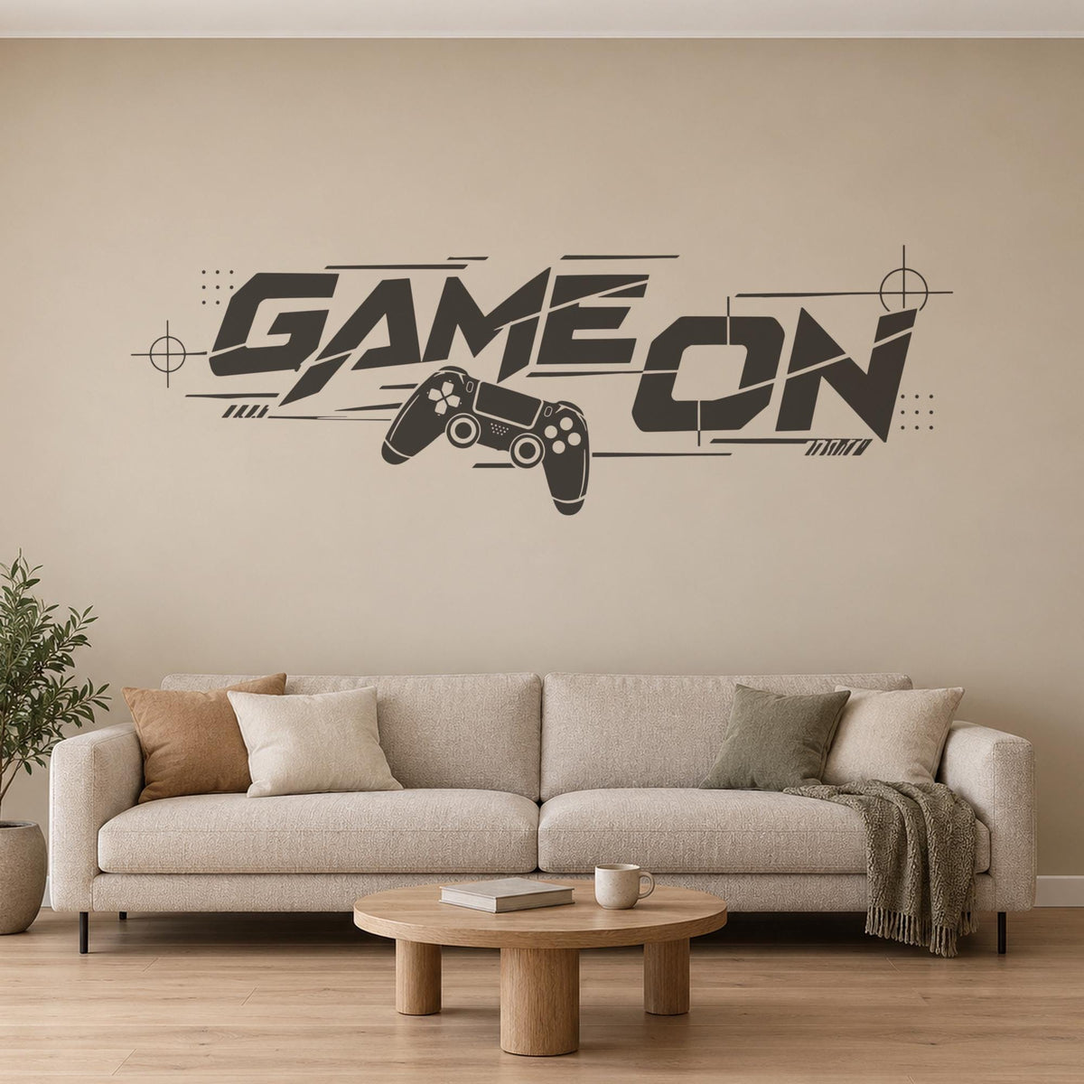 Game On Wall Decal, Gaming Room Controller Wall Art, Gamer Bedroom Vinyl Decor