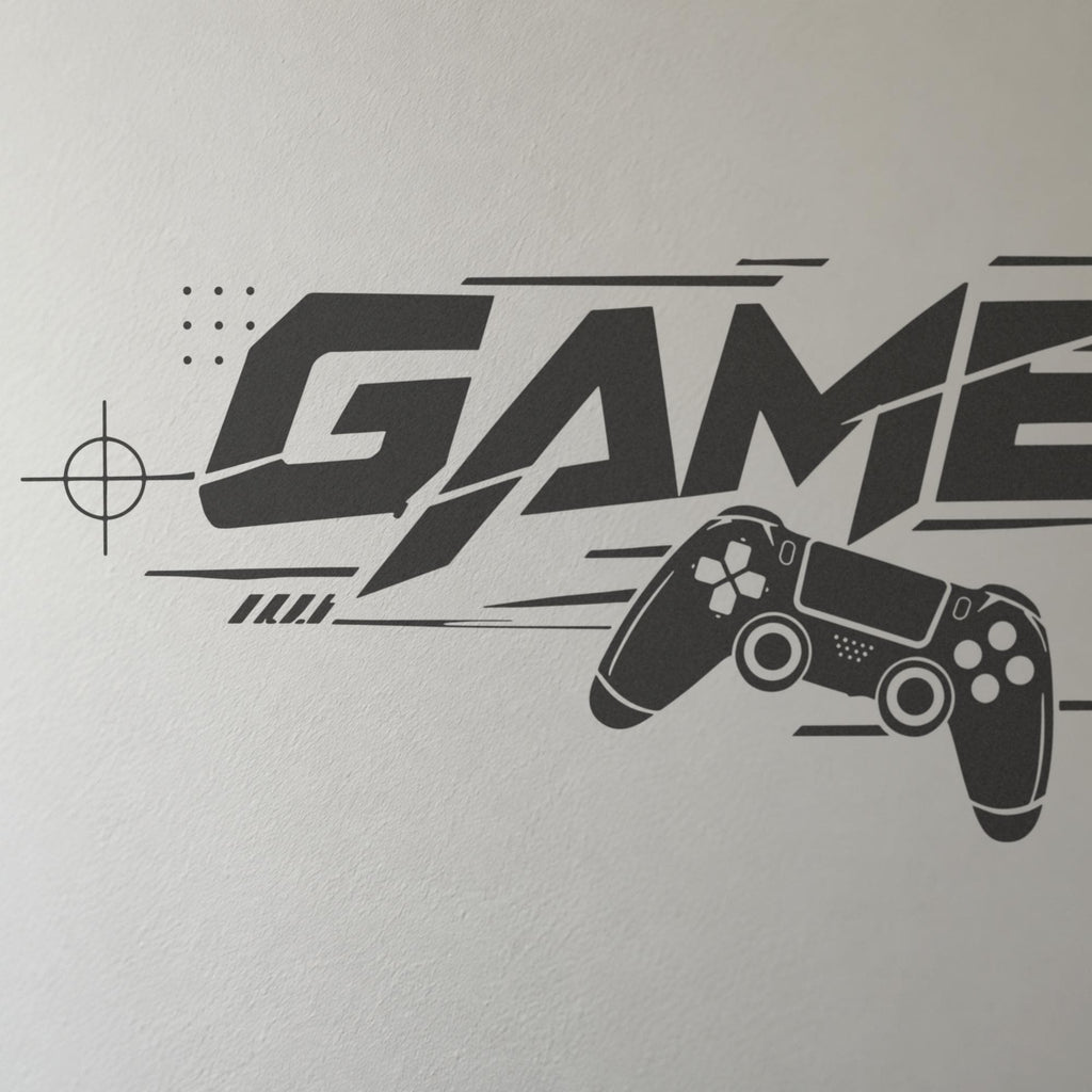 Game On Wall Decal, Gaming Room Controller Wall Art, Gamer Bedroom Vinyl Decor