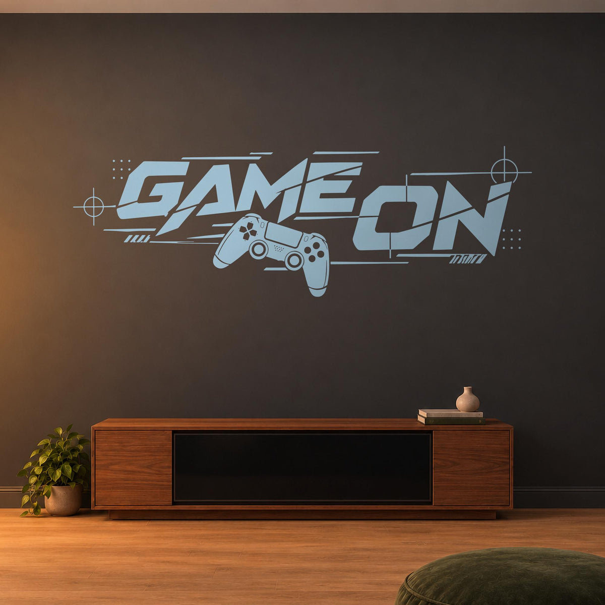 Game On Wall Decal, Gaming Room Controller Wall Art, Gamer Bedroom Vinyl Decor