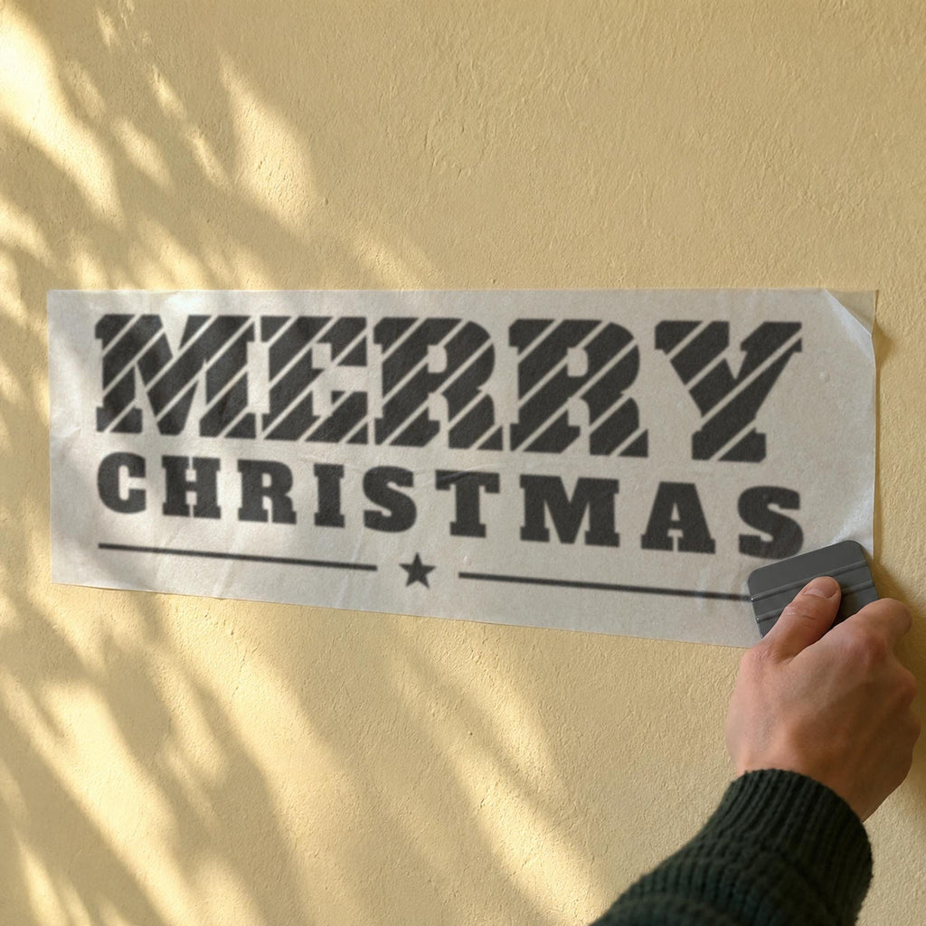 Merry Christmas Wall Decal, Candy Cane Christmas Sign, Custom Family Name, Holiday Wall Art, Large Vinyl Lettering for Living Room