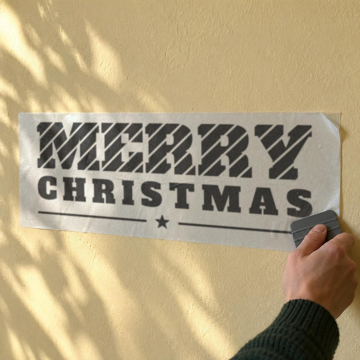 Merry Christmas Wall Decal, Candy Cane Christmas Sign, Custom Family Name, Holiday Wall Art, Large Vinyl Lettering for Living Room
