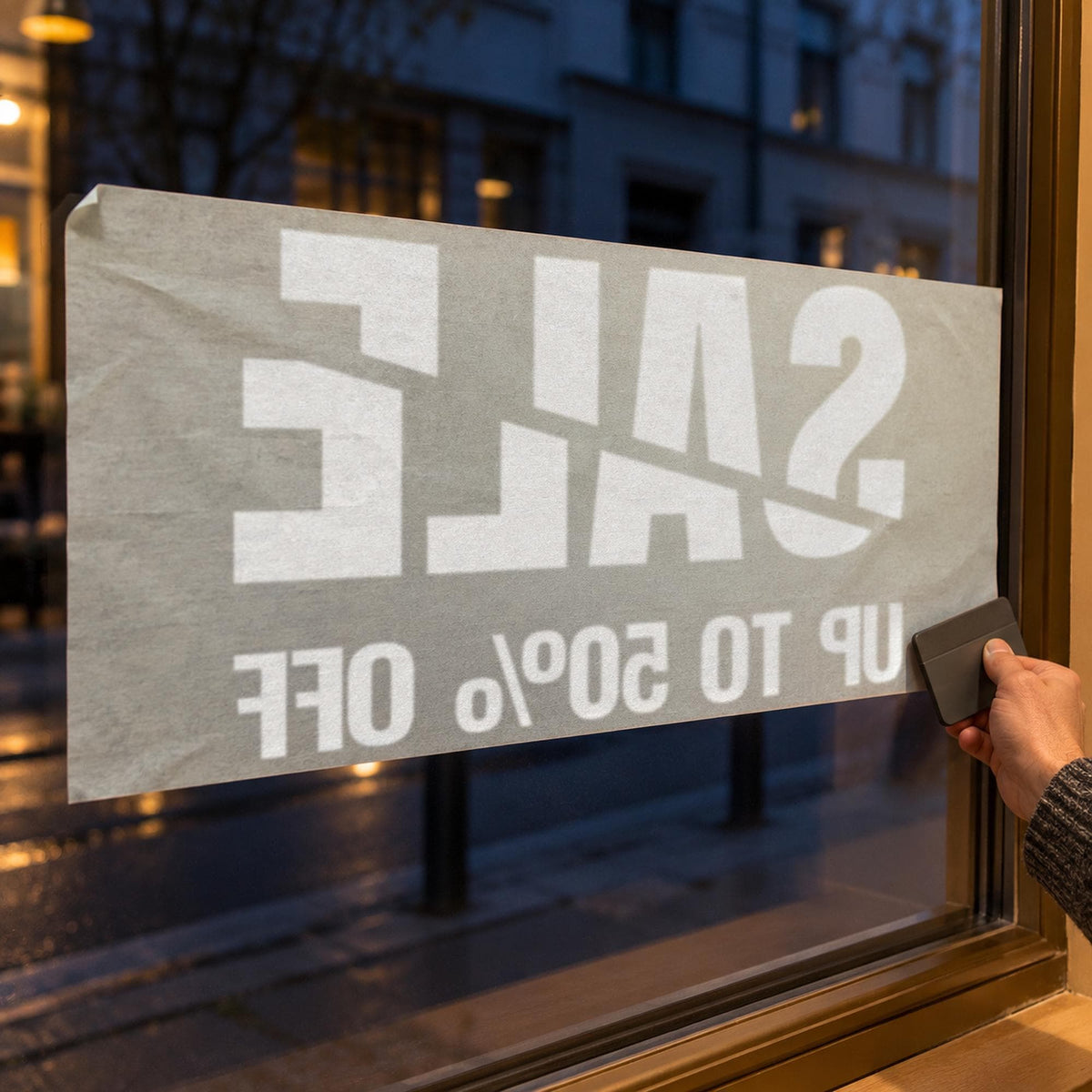 Sale Window Decal, Custom Discount Sign for Retail Store, Boutique Window Lettering, Clearance Signage, Shop Wall Decor