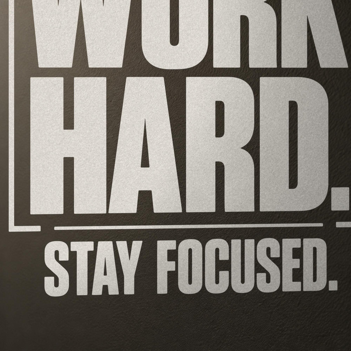 Dream Big Work Hard Stay Focused Wall Decal, Bold Framed Gym Quote, Home Gym Motivation Vinyl
