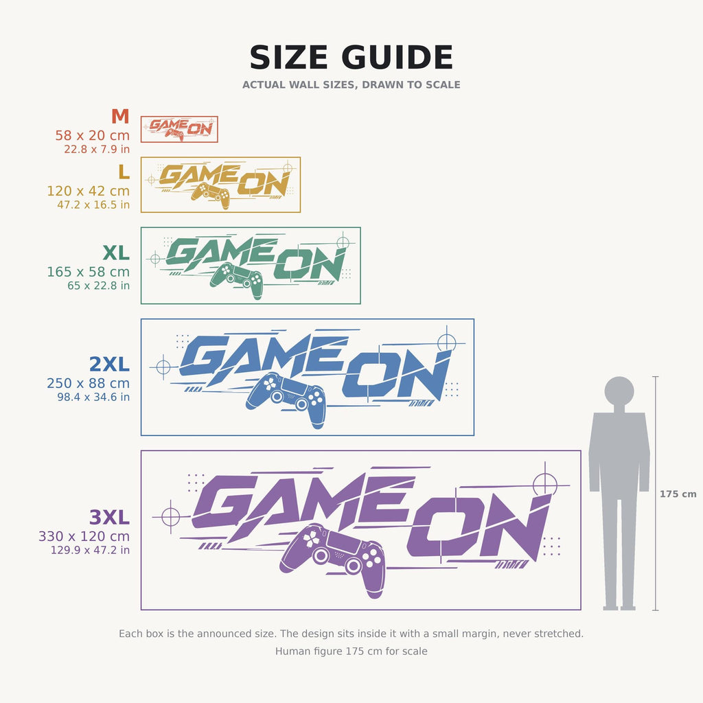 Game On Wall Decal, Gaming Room Controller Wall Art, Gamer Bedroom Vinyl Decor