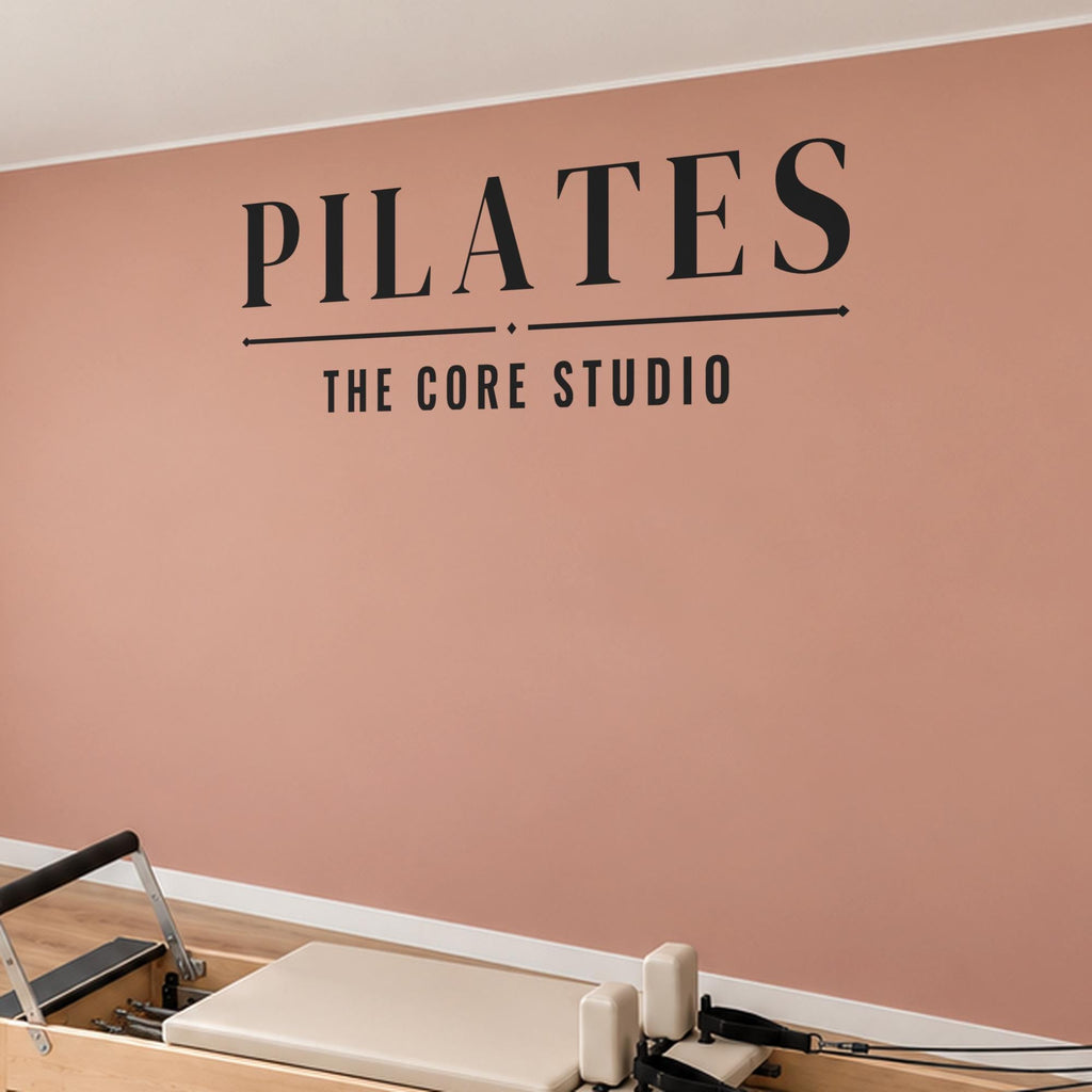 Pilates Studio Sign Wall Decal, Custom Studio Name Vinyl Lettering, Breathe Move Flow Wall Art, Reformer Studio Decor