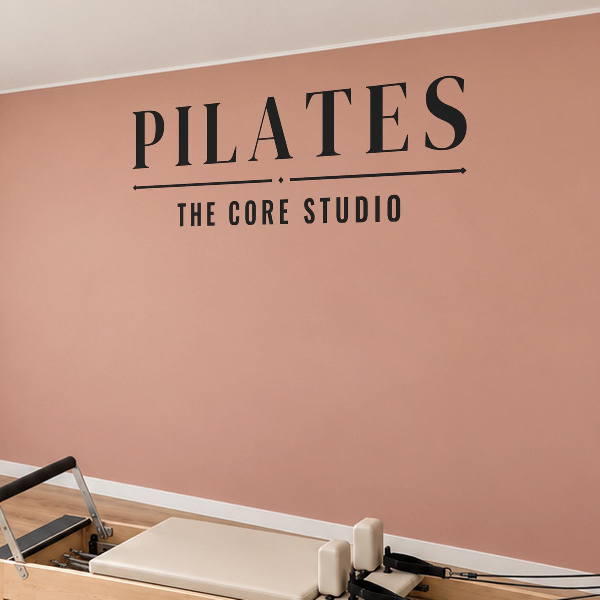 Pilates Studio Sign Wall Decal, Custom Studio Name Vinyl Lettering, Breathe Move Flow Wall Art, Reformer Studio Decor