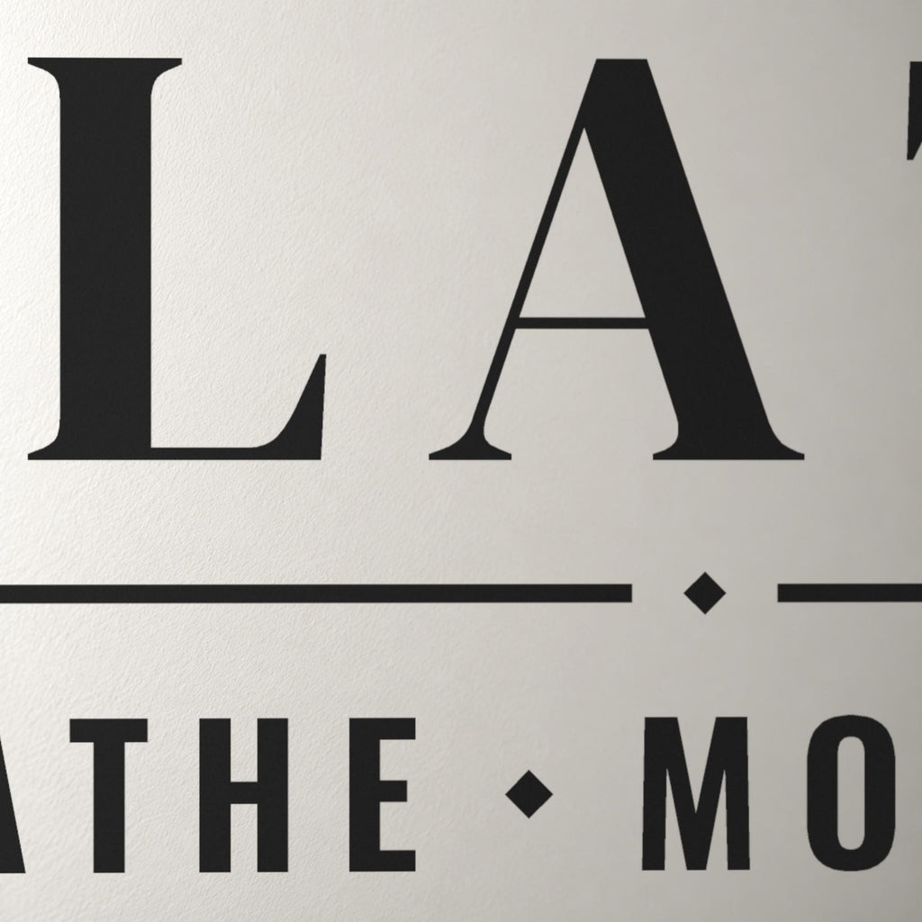 Pilates Studio Sign Wall Decal, Custom Studio Name Vinyl Lettering, Breathe Move Flow Wall Art, Reformer Studio Decor