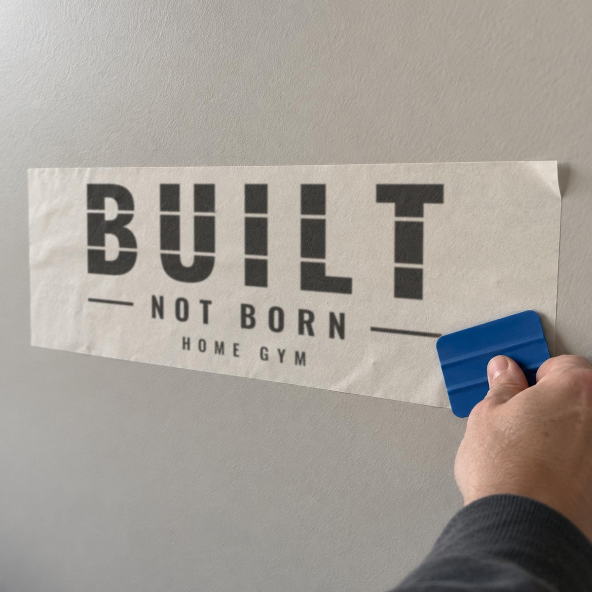 Built Not Born Gym Wall Decal, Home Gym Wall Art, Personalized Gym Name Sign, Garage Gym Wall Decor, Strength Motivation Quote