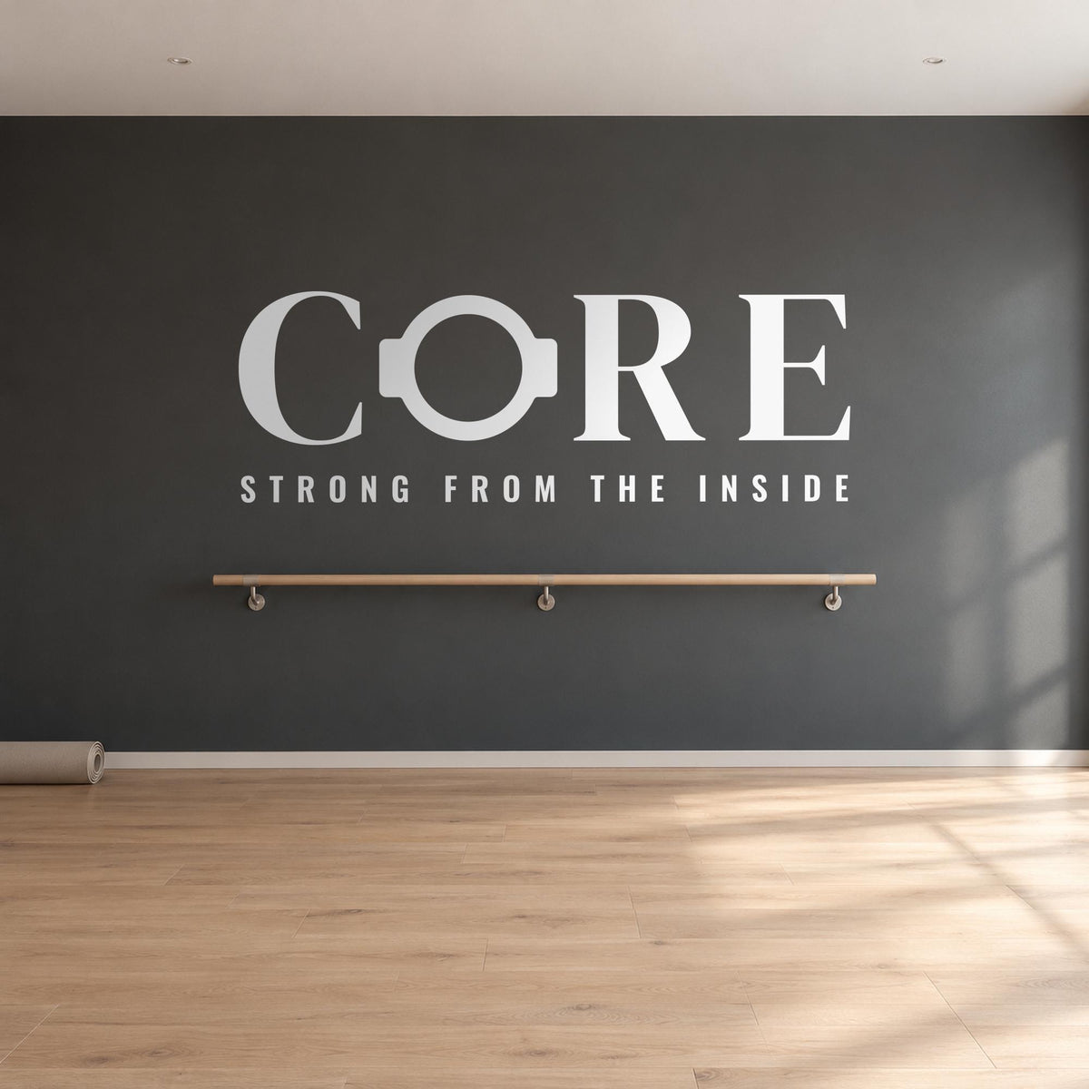 Core Pilates Wall Decal, Strong From The Inside Wall Art, Custom Studio Name Sign, Barre Workout Decor, Pilates Teacher Gift