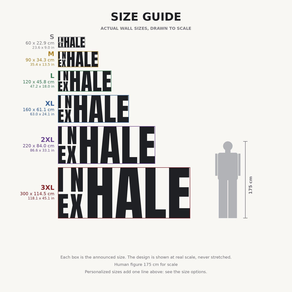 Inhale Exhale Wall Decal, Custom Yoga Studio Name Sign, Breathe Wall Art, Meditation Room Decor, Yoga Teacher Gift
