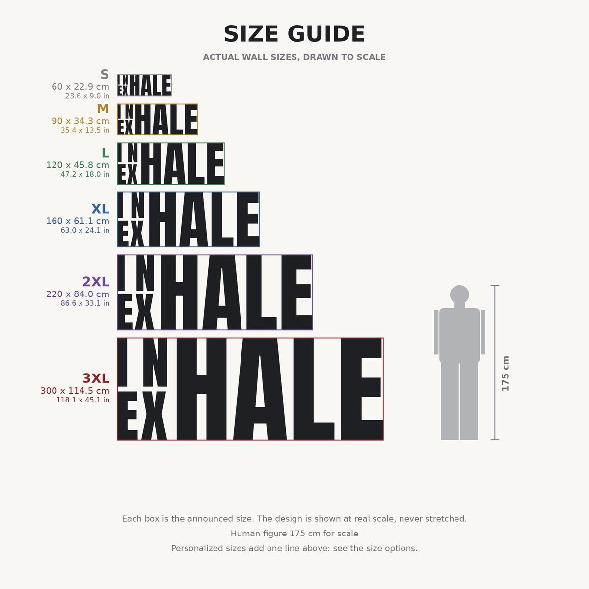 Inhale Exhale Wall Decal, Custom Yoga Studio Name Sign, Breathe Wall Art, Meditation Room Decor, Yoga Teacher Gift