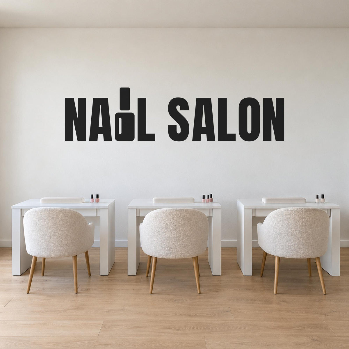 Nail Salon Sign Wall Decal, Custom Business Name Lettering, Nail Tech Studio Decor, Reception Wall Art, Beauty Suite Sign