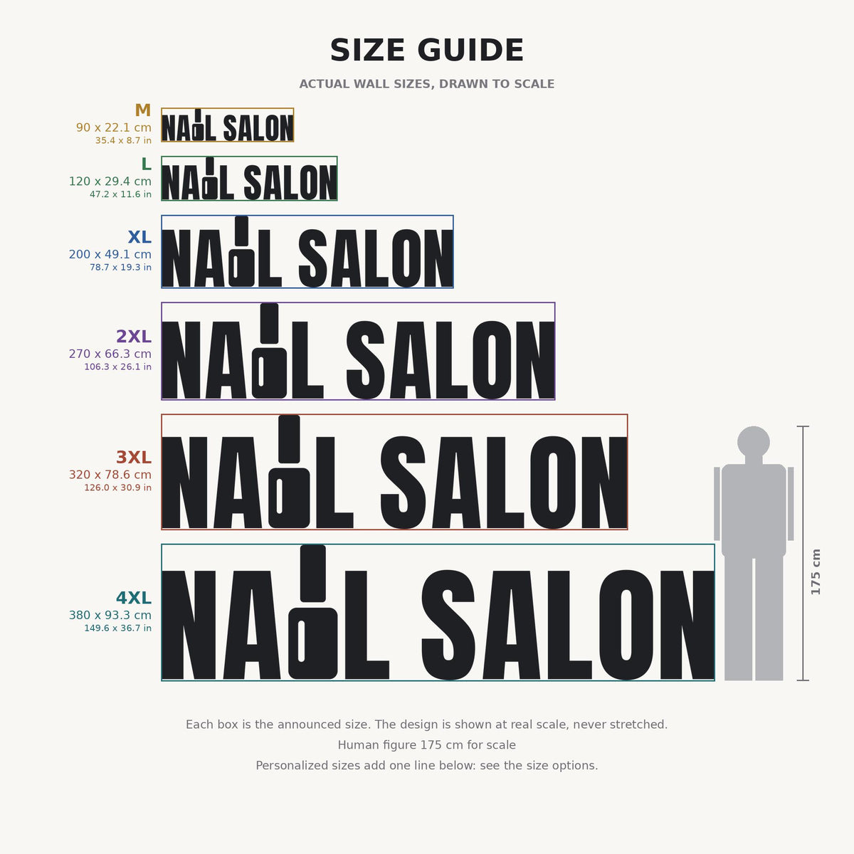 Nail Salon Sign Wall Decal, Custom Business Name Lettering, Nail Tech Studio Decor, Reception Wall Art, Beauty Suite Sign