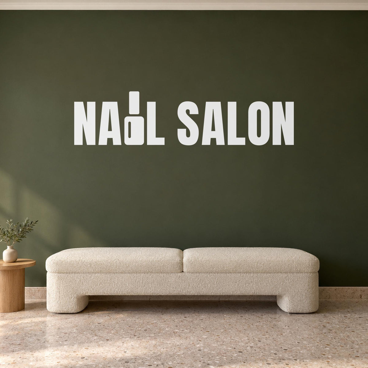 Nail Salon Sign Wall Decal, Custom Business Name Lettering, Nail Tech Studio Decor, Reception Wall Art, Beauty Suite Sign