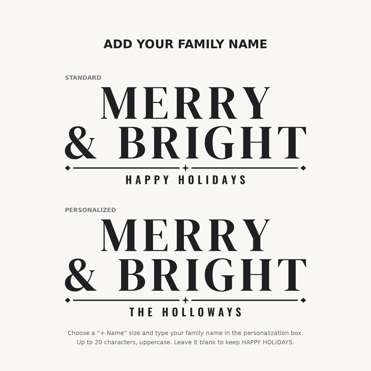 Merry and Bright Wall Decal, Christmas Wall Art, Custom Family Name Sign, Christmas Vinyl Lettering, Holiday Sign
