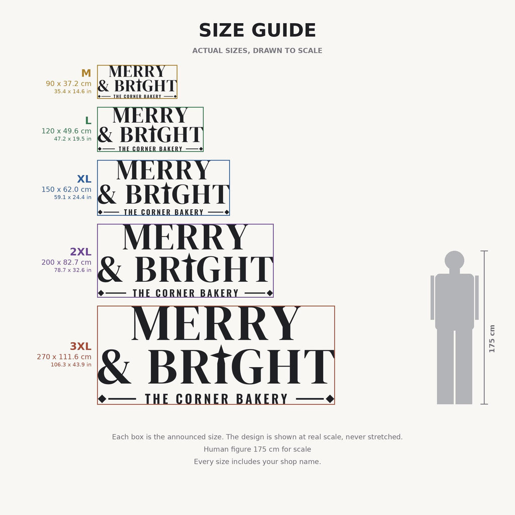 Merry and Bright Christmas Window Decal, Custom Business Name Storefront Decal, Holiday Shop Lettering, Christmas Window Wall Decor