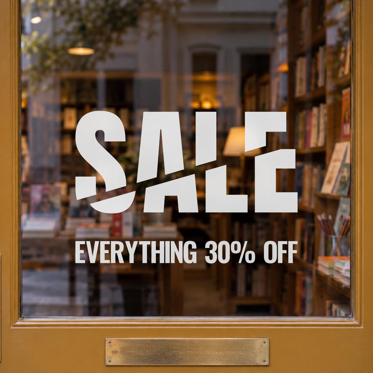 Sale Window Decal, Custom Discount Sign for Retail Store, Boutique Window Lettering, Clearance Signage, Shop Wall Decor