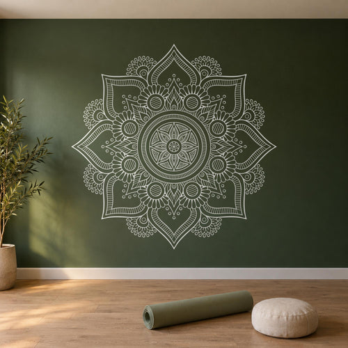 Sacred Geometry Mandala Wall Decal: Boho Vinyl Wall Art