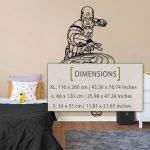 Captain America Wall Sticker - Dimensions