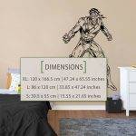 Cyclops Wall Decal - Dimensions