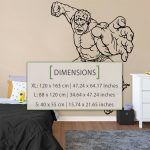 Hulk Wall Decal - Dimensions